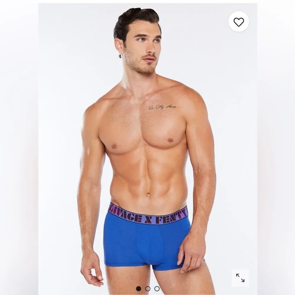 Savage Fenty mens boxer trunks iridescent WB caviar M‎ NWT in packaging unopened